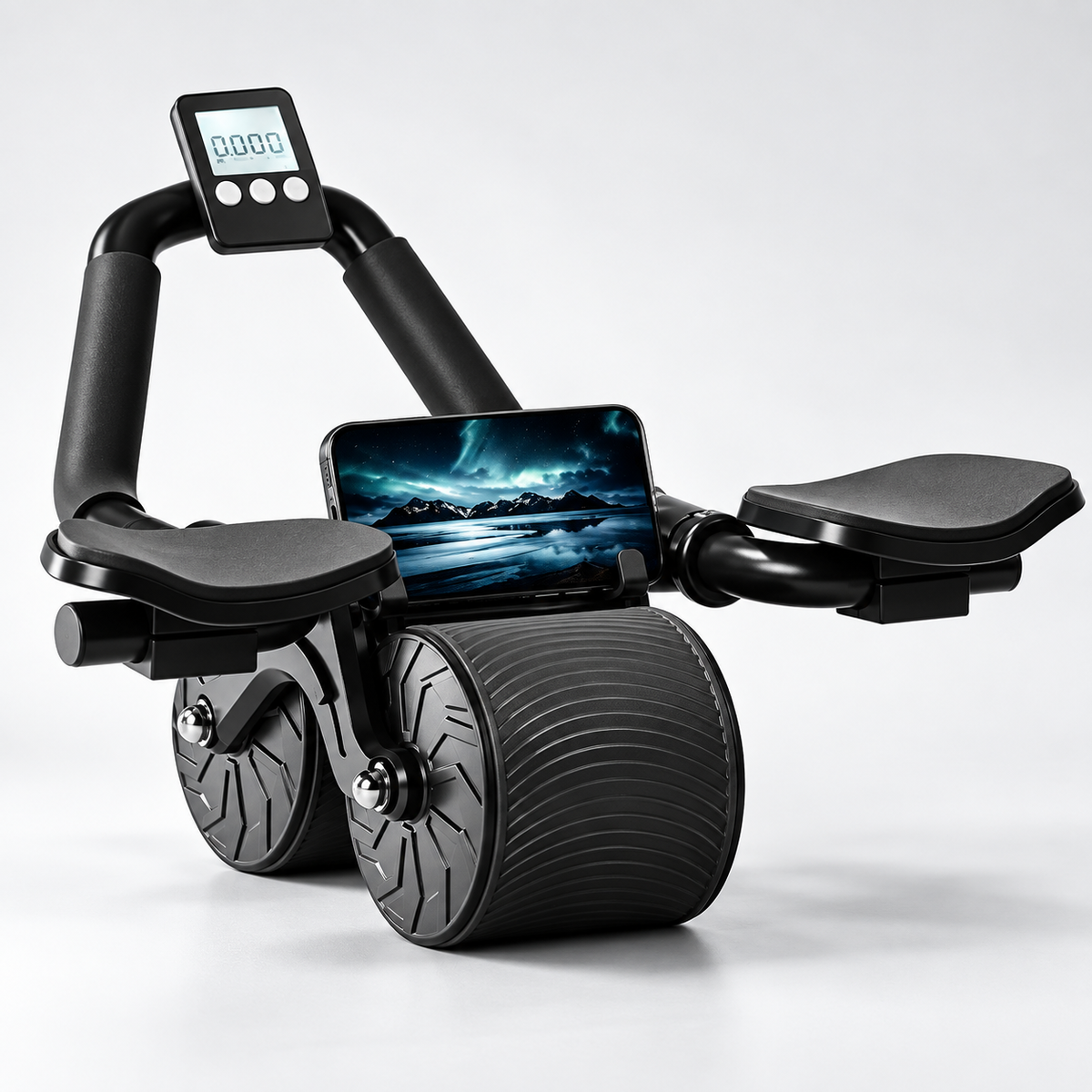 Automatic Rebound Ab Roller with Digital Display