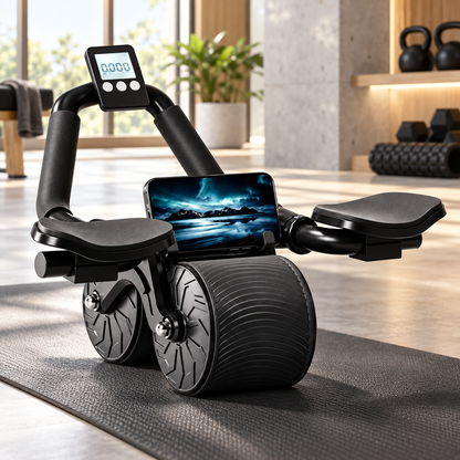 Automatic Rebound Ab Roller with Digital Display